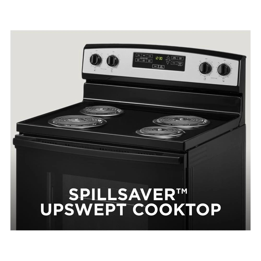 AMANA  30-inch Electric Range with Bake Assist Temps - Stainless Steel (ACR4303MMS)