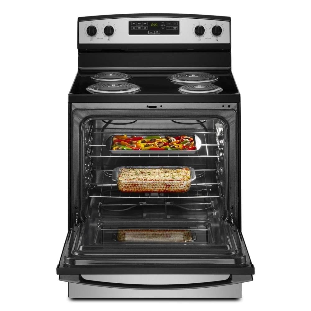 AMANA  30-inch Electric Range with Bake Assist Temps - Stainless Steel (ACR4303MMS)