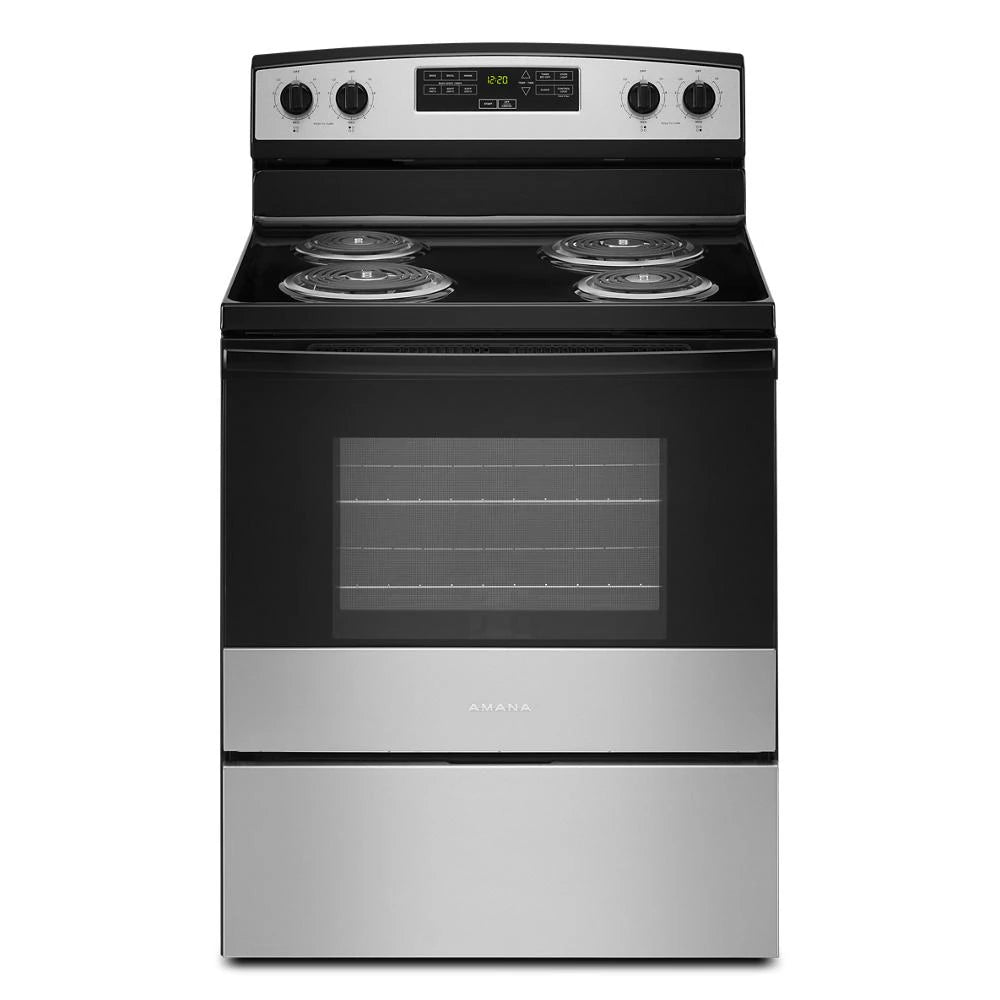 AMANA  30-inch Electric Range with Bake Assist Temps - Stainless Steel (ACR4303MMS)
