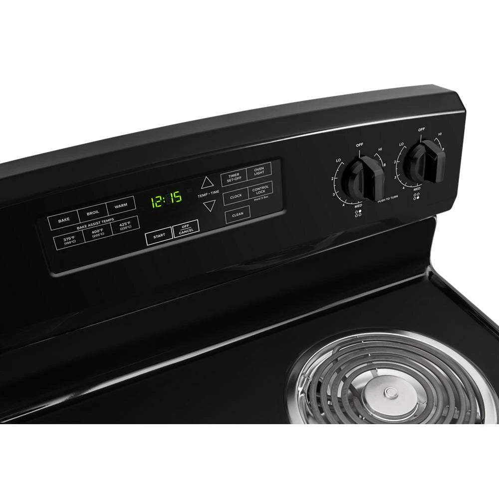 AMANA  30-inch Electric Range with Self-Clean Option - Black (ACR4503SFB)