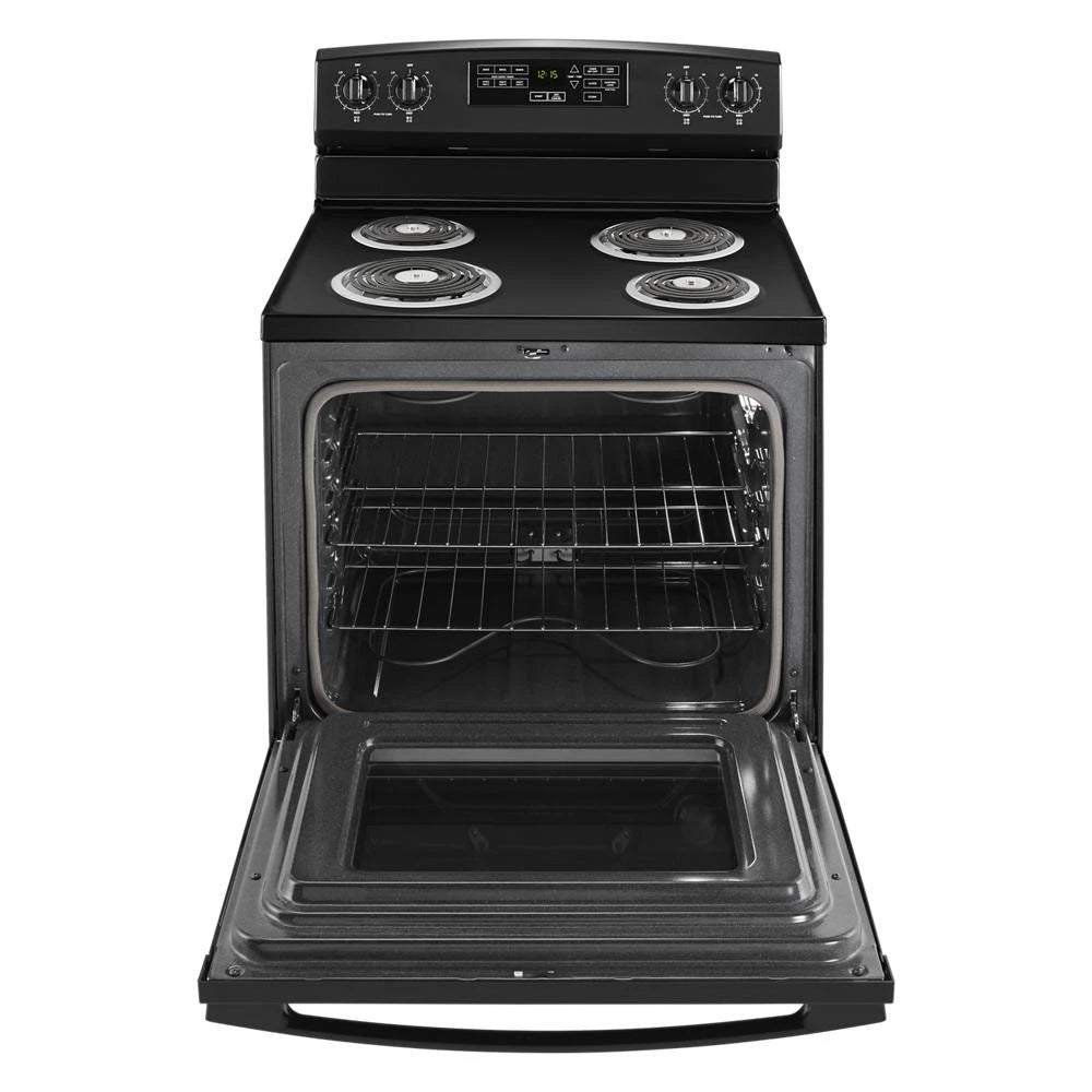 AMANA  30-inch Electric Range with Self-Clean Option - Black (ACR4503SFB)