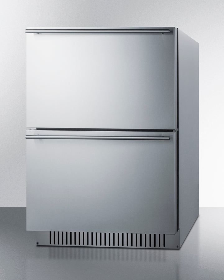 SUMMIT  24" Wide 2-Drawer All-Freezer, ADA Compliant - Stainless Steel (ADFD243CSS)