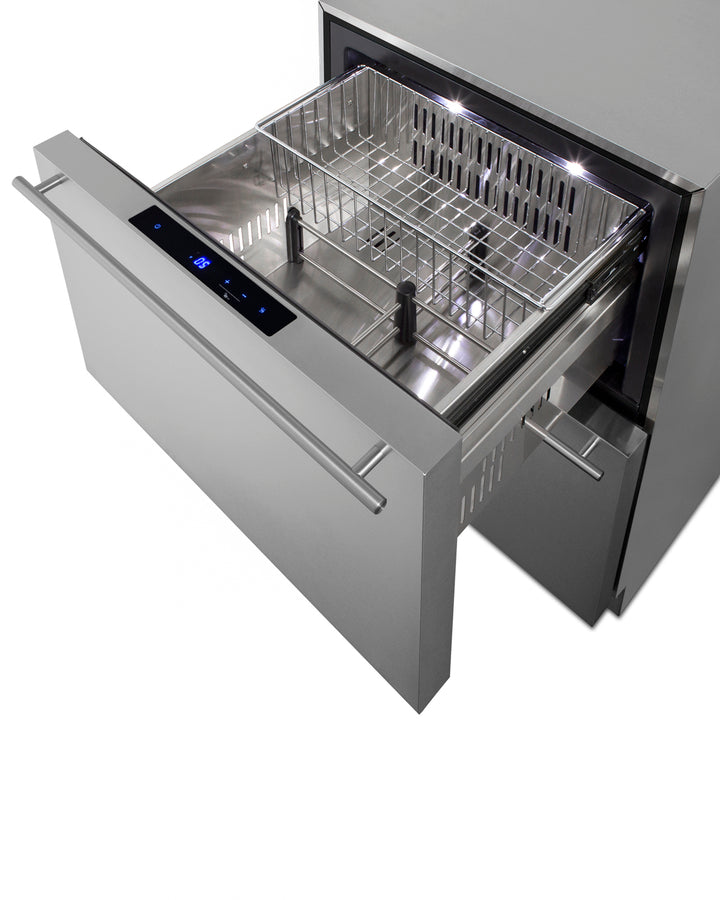 SUMMIT  24" Wide 2-Drawer All-Freezer, ADA Compliant - Stainless Steel (ADFD243CSS)
