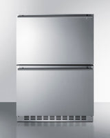 SUMMIT  24" Wide 2-Drawer All-Freezer, ADA Compliant - Stainless Steel (ADFD243CSS)