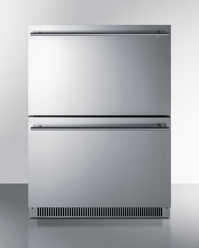 SUMMIT  24" Wide 2-Drawer All-Freezer, ADA Compliant - Stainless Steel (ADFD2D24)