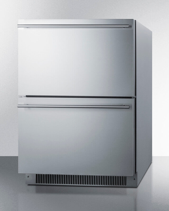 SUMMIT  24" Wide 2-Drawer All-Freezer, ADA Compliant - Stainless Steel (ADFD2D24)