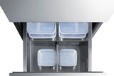 SUMMIT  24" Wide 2-Drawer All-Freezer, ADA Compliant - Stainless Steel (ADFD2D24)