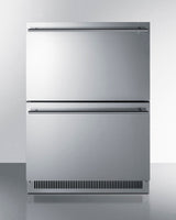 SUMMIT  24" Wide 2-Drawer All-Freezer, ADA Compliant - Stainless Steel (ADFD2D24)