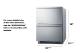 Summit 24" Wide 2-Drawer All-Freezer, ADA Compliant - Stainless Steel (ADFD2D24)