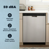 Amana 24 Inch Plastic Tub Dishwasher - Stainless Steel (ADFS2524RS)