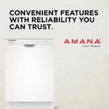 AMANA  Dishwasher with Midnight Interior - White (ADFS2524RW)