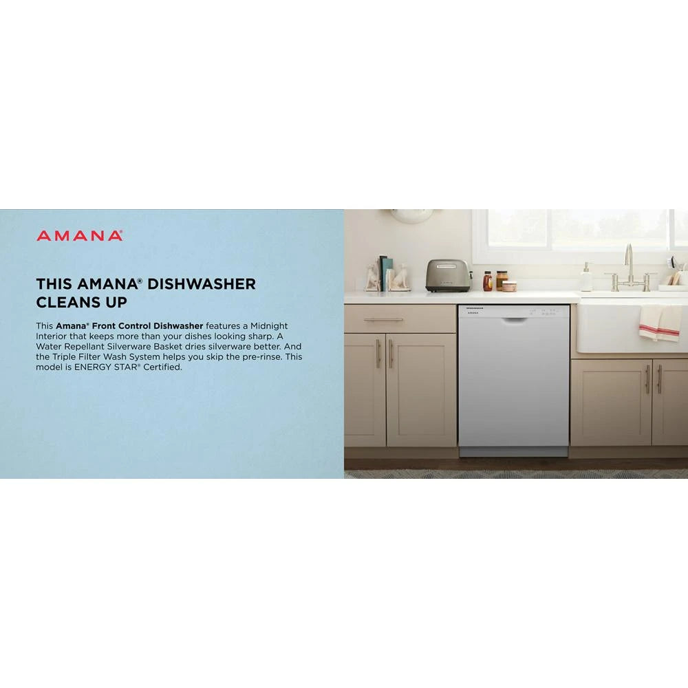 AMANA  Dishwasher with Midnight Interior - White (ADFS2524RW)
