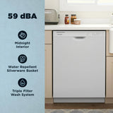 AMANA  Dishwasher with Midnight Interior - White (ADFS2524RW)