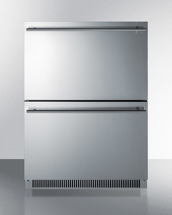 SUMMIT  24" Wide 2-Drawer All-Refrigerator, ADA Compliant - Stainless Steel (ADRD24)