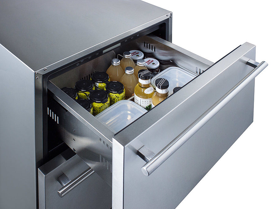 SUMMIT  24" Wide 2-Drawer All-Refrigerator, ADA Compliant - Stainless Steel (ADRD24)
