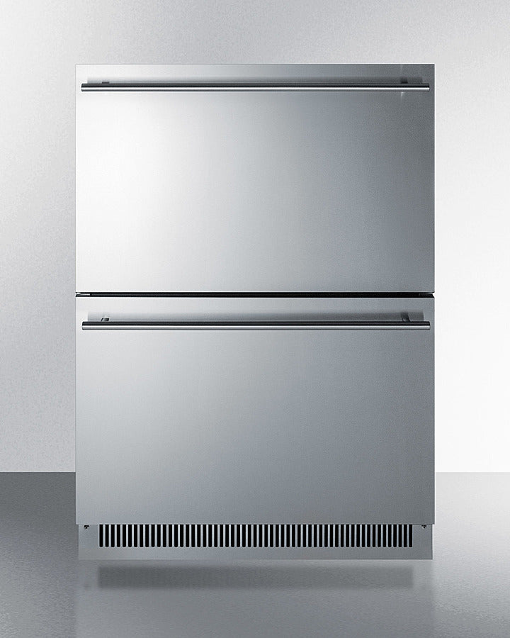 SUMMIT  24" Wide 2-Drawer All-Refrigerator, ADA Compliant - Stainless Steel (ADRD24)