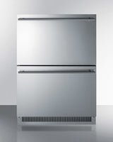 SUMMIT  24" Wide 2-Drawer All-Refrigerator, ADA Compliant - Stainless Steel (ADRD24)
