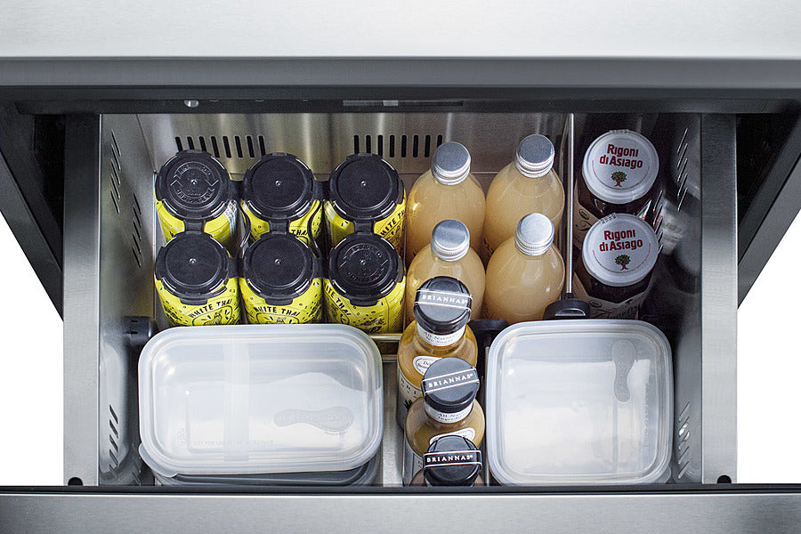 SUMMIT  24" Wide 2-Drawer All-Refrigerator, ADA Compliant - Stainless Steel (ADRD24)