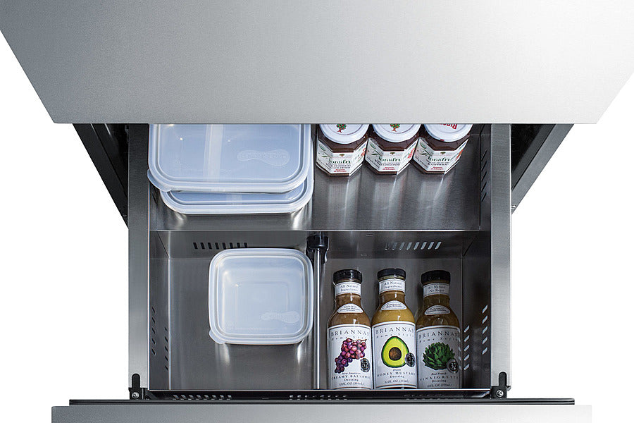 SUMMIT  24" Wide 2-Drawer All-Refrigerator, ADA Compliant - Stainless Steel (ADRD24)