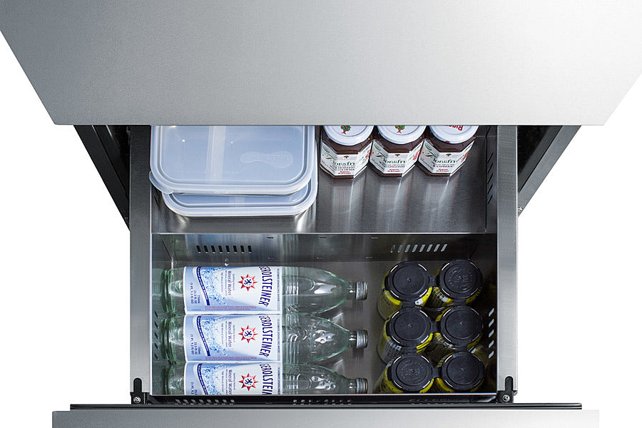 SUMMIT  24" Wide 2-Drawer All-Refrigerator, ADA Compliant - Stainless Steel (ADRD24)