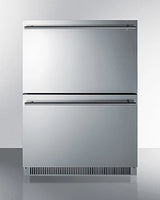 SUMMIT  24" Wide 2-Drawer All-Refrigerator, ADA Compliant - Stainless Steel (ADRD24)