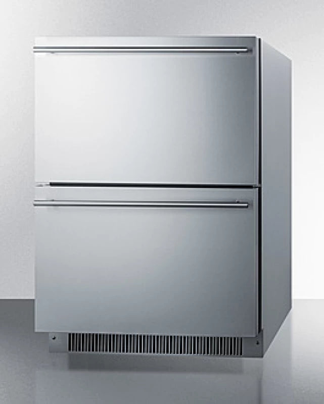 SUMMIT  24" Wide 2-Drawer All-Refrigerator, ADA Compliant - Stainless Steel (ADRD24)