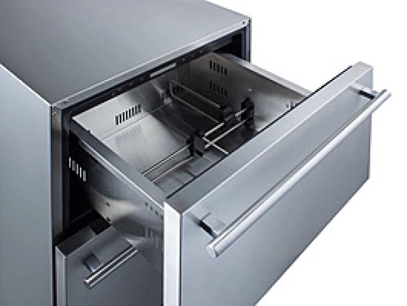 SUMMIT  24" Wide 2-Drawer All-Refrigerator, ADA Compliant - Stainless Steel (ADRD24)