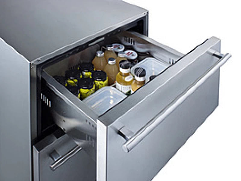 Summit 24" Wide 2-Drawer All-Refrigerator, ADA Compliant - Stainless Steel (ADRD24)