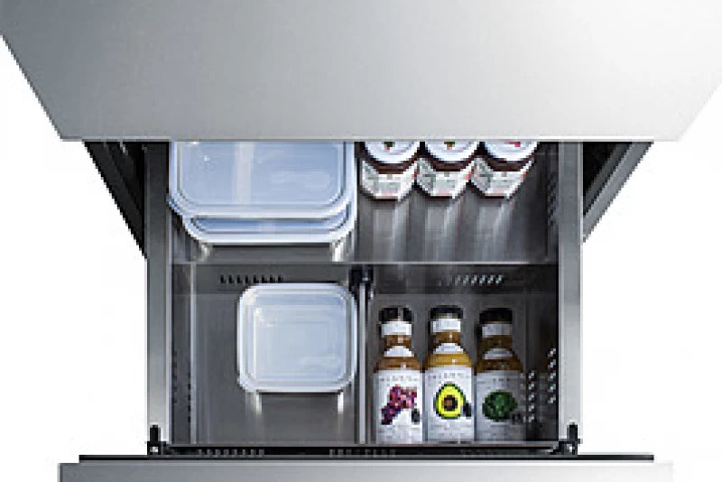 SUMMIT  24" Wide 2-Drawer All-Refrigerator, ADA Compliant - Stainless Steel (ADRD24)