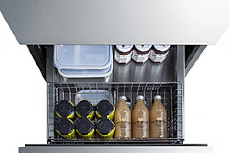 SUMMIT  24" Wide 2-Drawer All-Refrigerator, ADA Compliant - Stainless Steel (ADRD24)