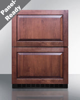 Summit  24" Wide 2-Drawer All-Refrigerator, ADA Compliant (Panels Not Included) - Black (ADRD241PNR)