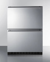Summit  24" Wide 2-Drawer All-Refrigerator, ADA Compliant (Panels Not Included) - Black (ADRD241PNR)