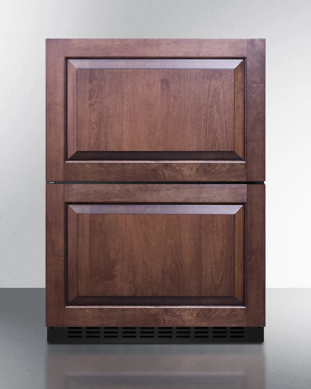 Summit  24" Wide 2-Drawer All-Refrigerator, ADA Compliant (Panels Not Included) - Black (ADRD241PNR)