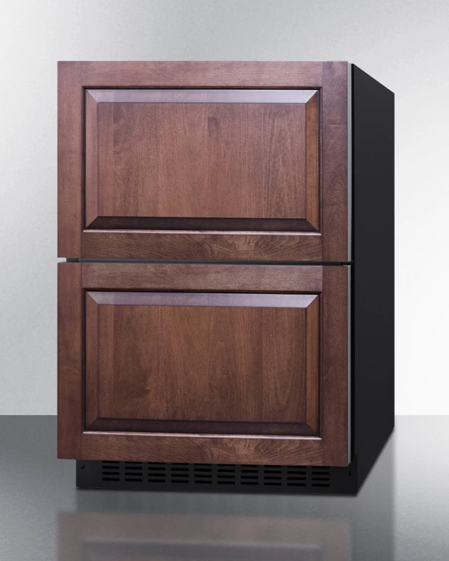 Summit  24" Wide 2-Drawer All-Refrigerator, ADA Compliant (Panels Not Included) - Black (ADRD241PNR)