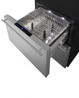 Summit  24" Wide 2-Drawer All-Refrigerator, ADA Compliant (Panels Not Included) - Black (ADRD241PNR)