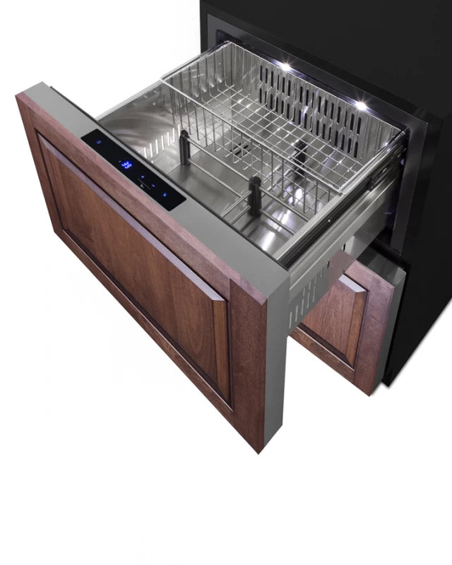 Summit  24" Wide 2-Drawer All-Refrigerator, ADA Compliant (Panels Not Included) - Black (ADRD241PNR)