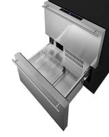 Summit  24" Wide 2-Drawer All-Refrigerator, ADA Compliant (Panels Not Included) - Black (ADRD241PNR)