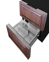 Summit  24" Wide 2-Drawer All-Refrigerator, ADA Compliant (Panels Not Included) - Black (ADRD241PNR)
