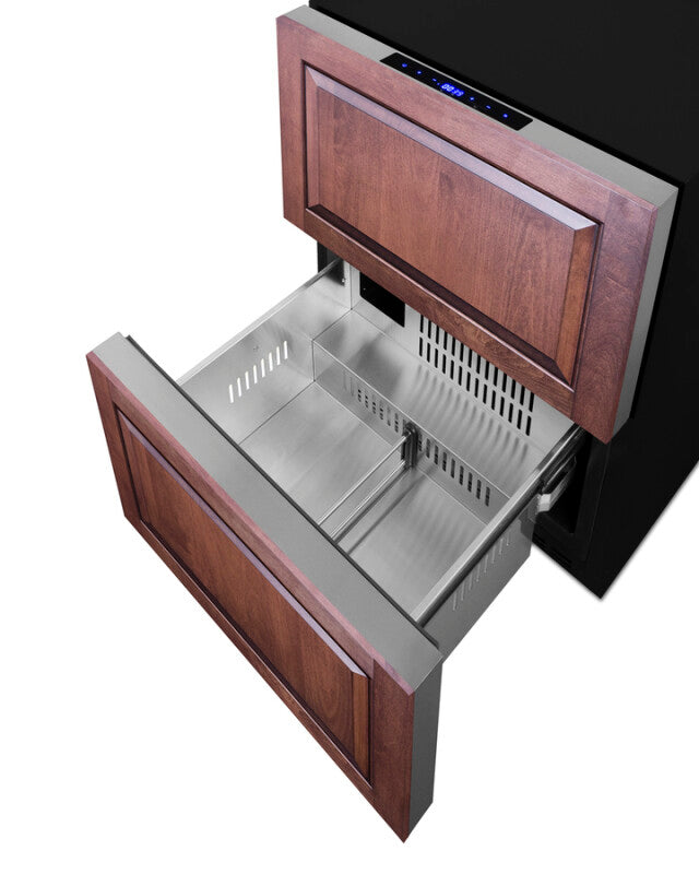Summit 24" Wide 2-Drawer Refrigerator-Freezer, ADA Compliant - Panel Ready (ADRF244)