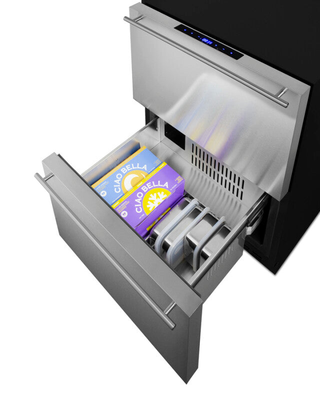 Summit 24" Wide 2-Drawer Refrigerator-Freezer, ADA Compliant - Panel Ready (ADRF244)