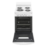 AMANA  20-inch Electric Range Oven with Versatile Cooktop - White (AEP222VAW)