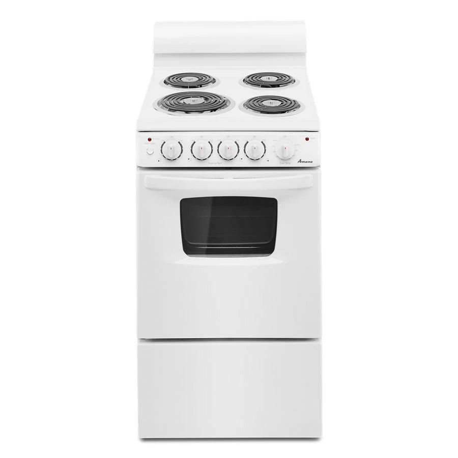 AMANA  20-inch Amana® Electric Range Oven With Versatile Cooktop - White (AEP222VAW)