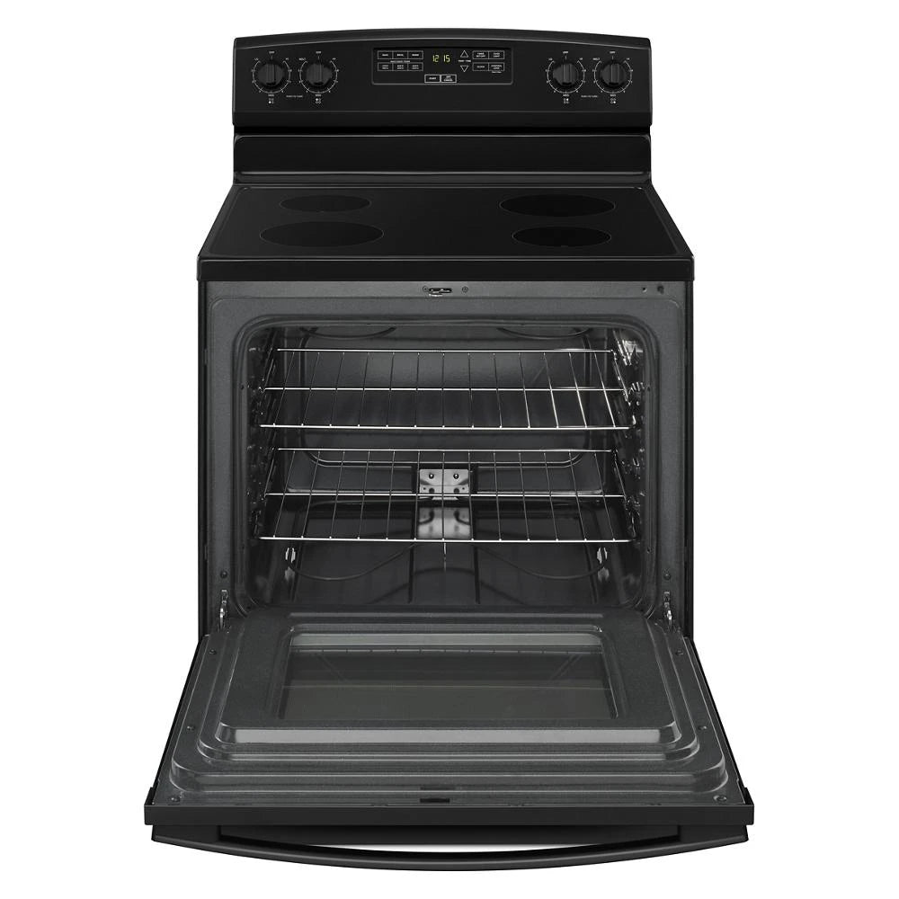 AMANA  30-inch Electric Range with Extra-Large Oven Window - Black (AER6303MFB)
