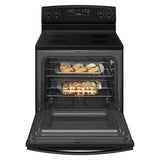 AMANA  30-inch Electric Range with Extra-Large Oven Window - Black (AER6303MFB)