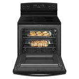 AMANA  30-inch Electric Range with Extra-Large Oven Window - Black (AER6303MFB)