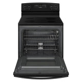 Amana 30-inch  Electric Range with Extra-Large Oven Window - Black (AER6303MFB)