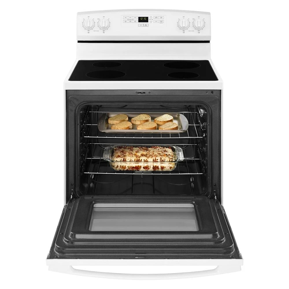 AMANA  30-inch Electric Range with Extra-Large Oven Window - White (AER6303MFW)