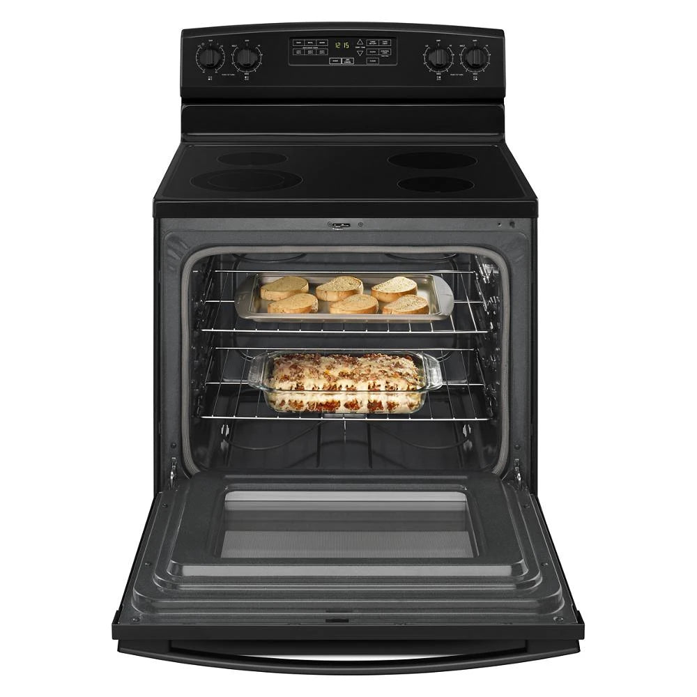 AMANA  30-inch Electric Range with Extra-Large Oven Window - Black (AER6603SFB)
