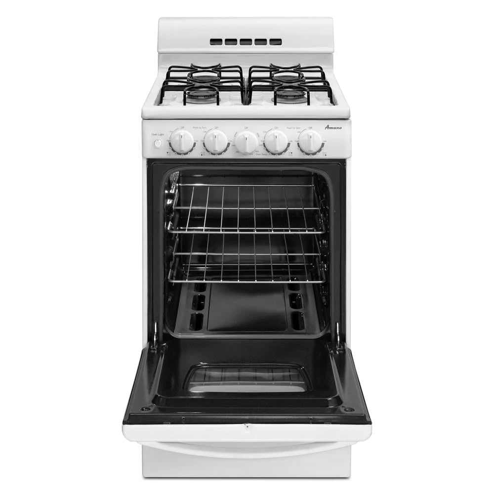 AMANA  20-inch Gas Range with Compact Oven Capacity - White (AGG222VDW)
