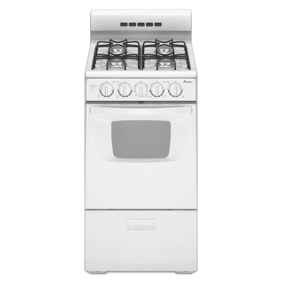 Amana  20-inch Gas Range with Compact Oven Capacity - White (AGG222VDW)
